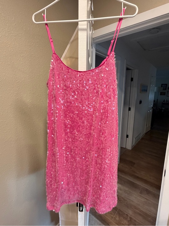 Bar III Dresses & Skirts - Bar III Hot Pink Sequin Slip Dress